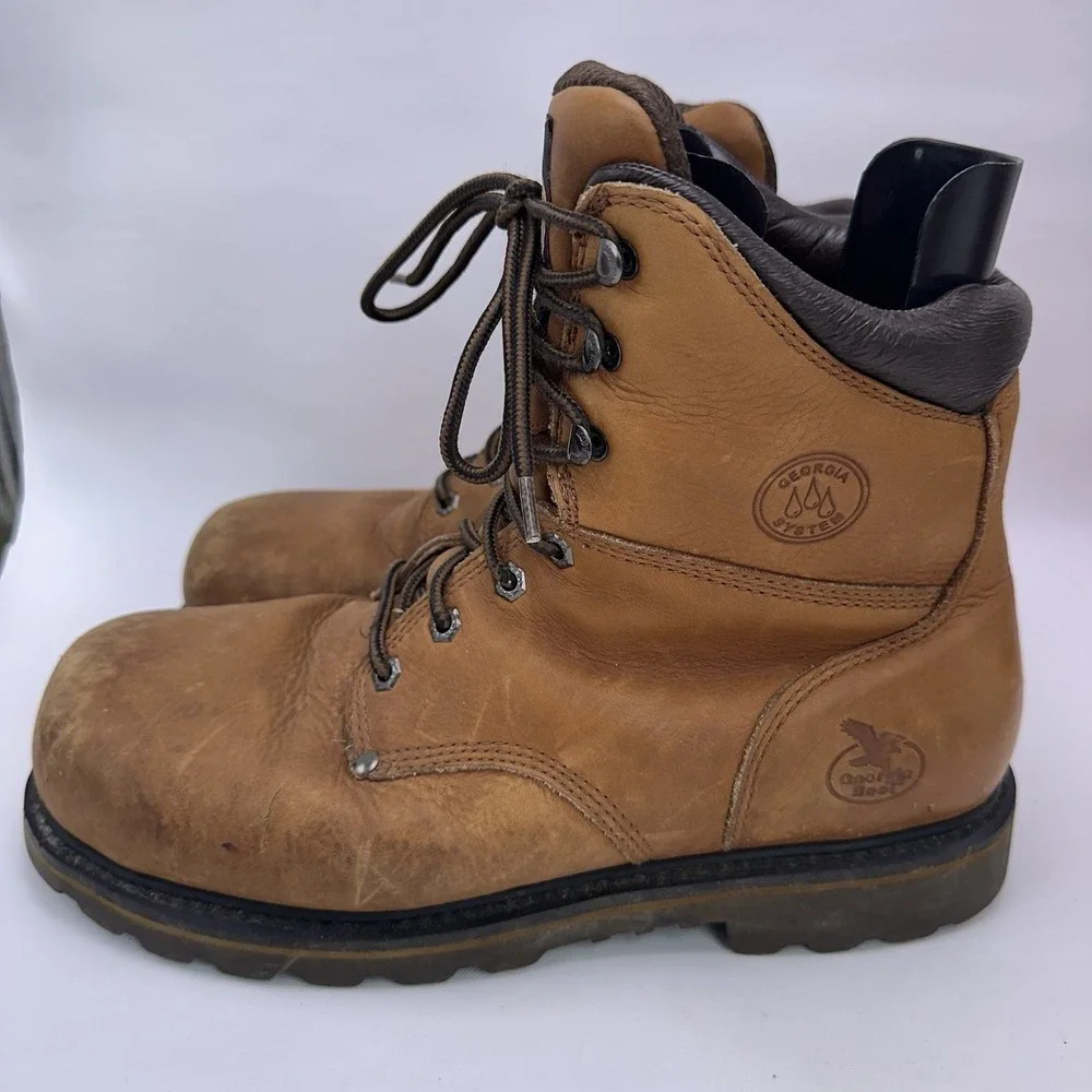 Georgia Boot  Steel Toe Lace Up Work Boots G8352 Men's Size 12M Thinsulate Ultra